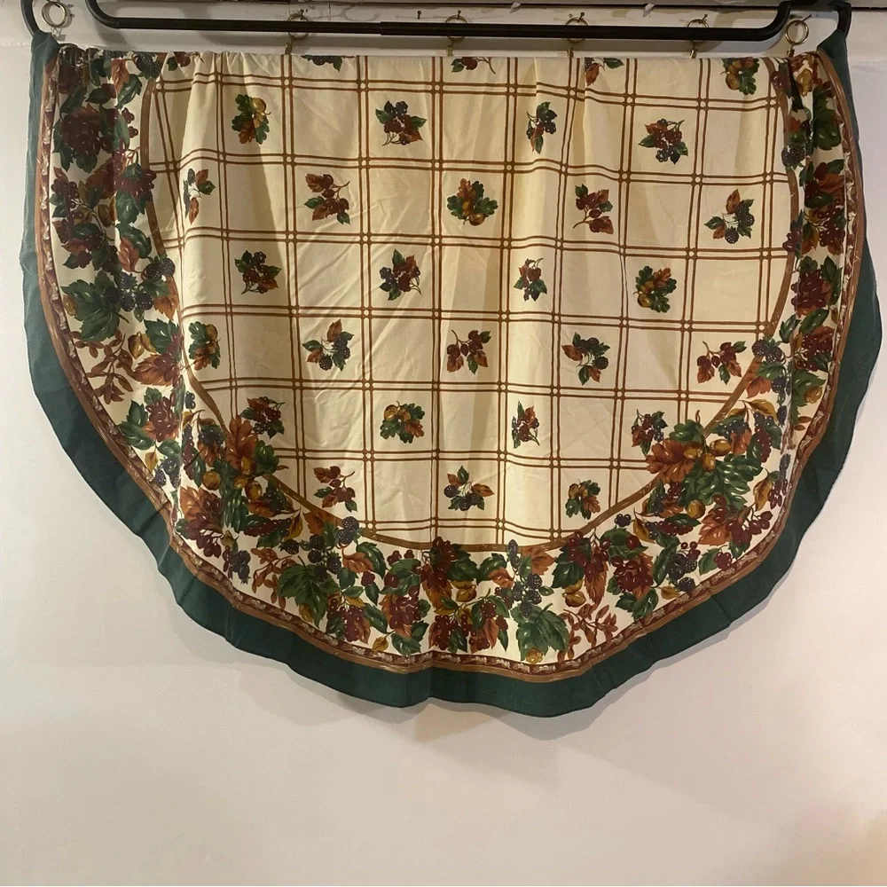 Round Cotton Fall Tablecloth 66” Diameter
